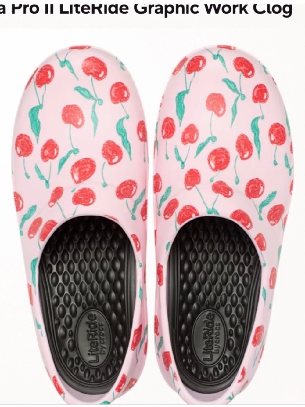 Crocs Neria Pro II Literide Work Clog - Women's Cherry 🍒